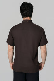 Camisa Regular Hombre Café