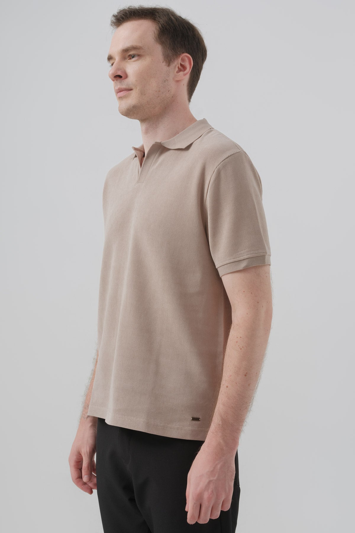 Polera Hombre Regular Beige Oscuro