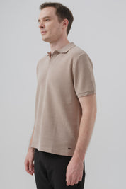 Polera Hombre Regular Beige Oscuro