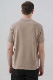 Polera Hombre Regular Beige Oscuro