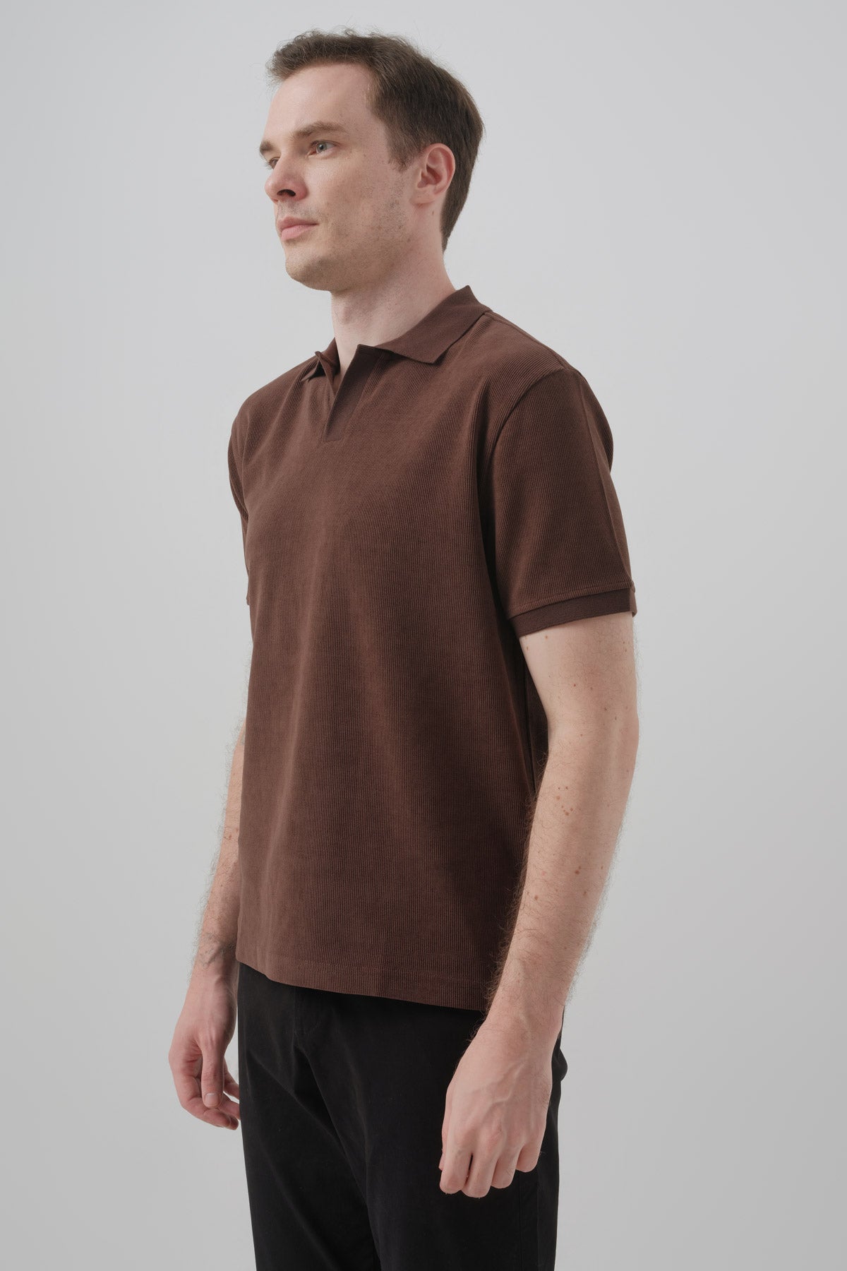 Polera Hombre Regular Café