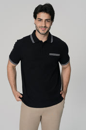 Polera Regular Hombre Negro