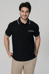 Polera Regular Hombre Negro