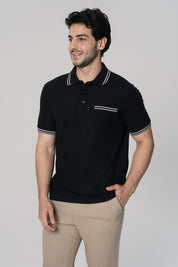 Polera Regular Hombre Negro