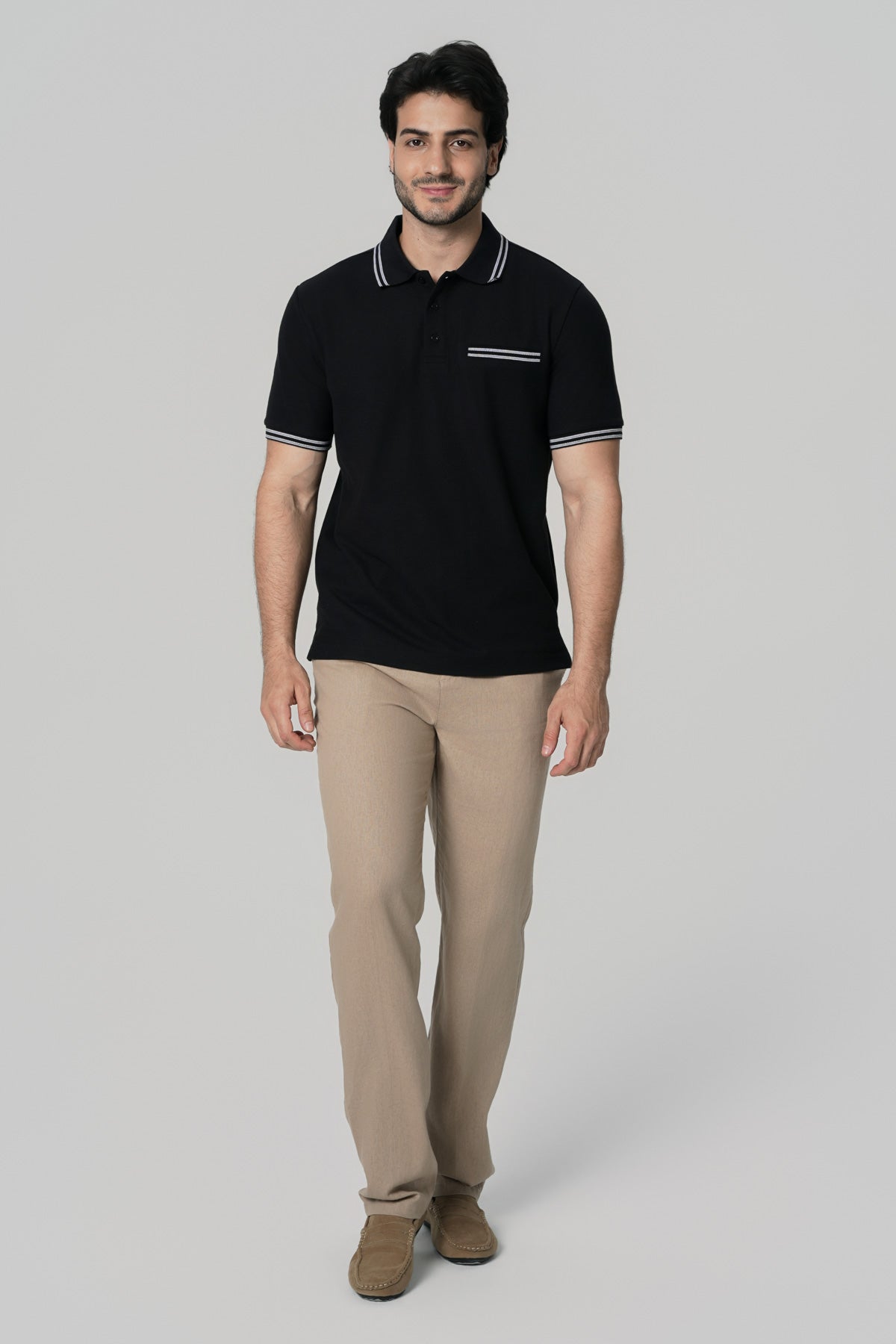 Polera Regular Hombre Negro
