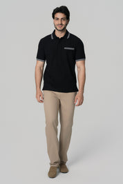 Polera Regular Hombre Negro