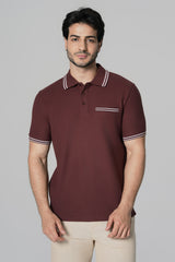 Polera Regular Hombre Café