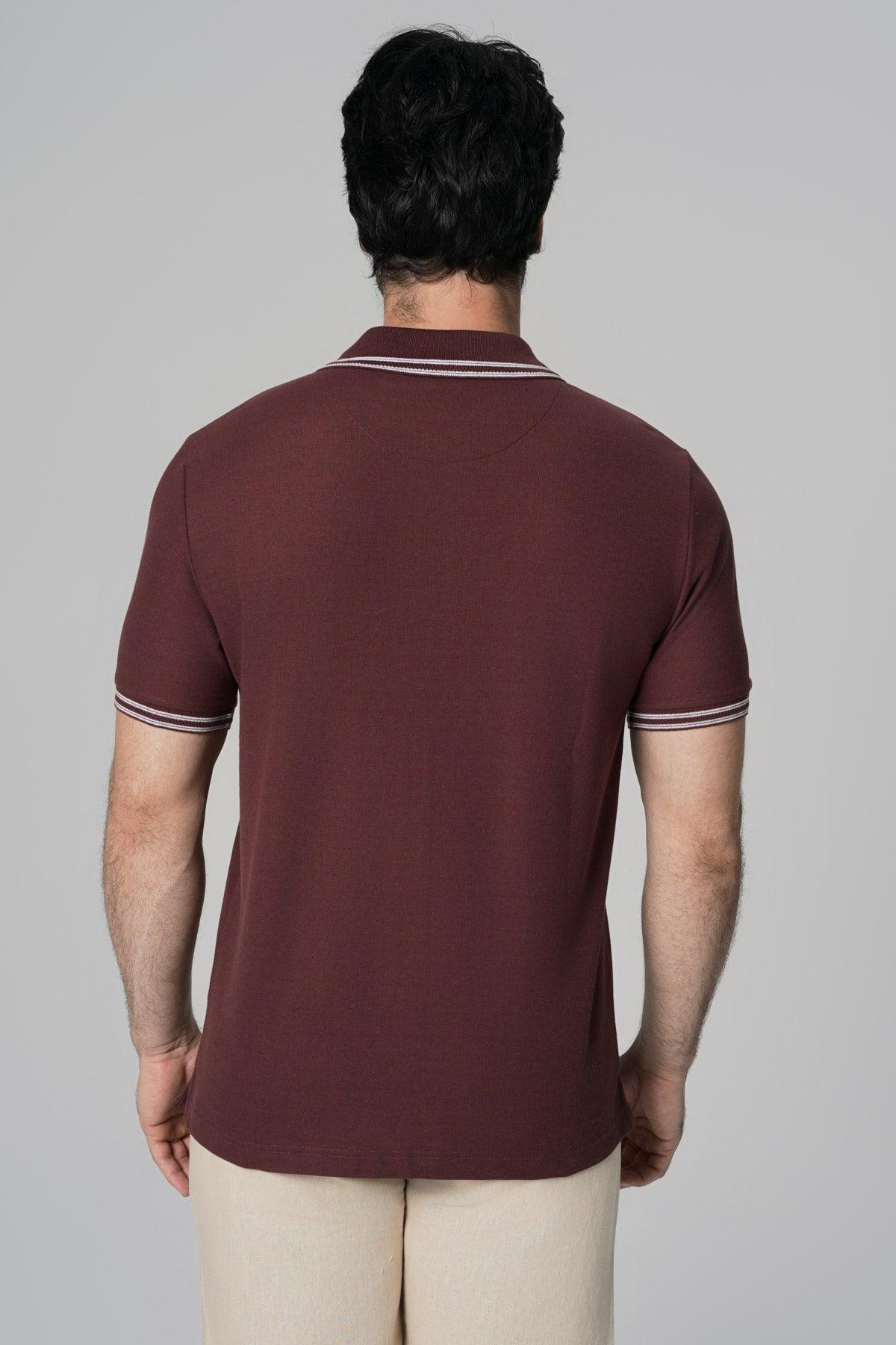 Polera Regular Hombre Café