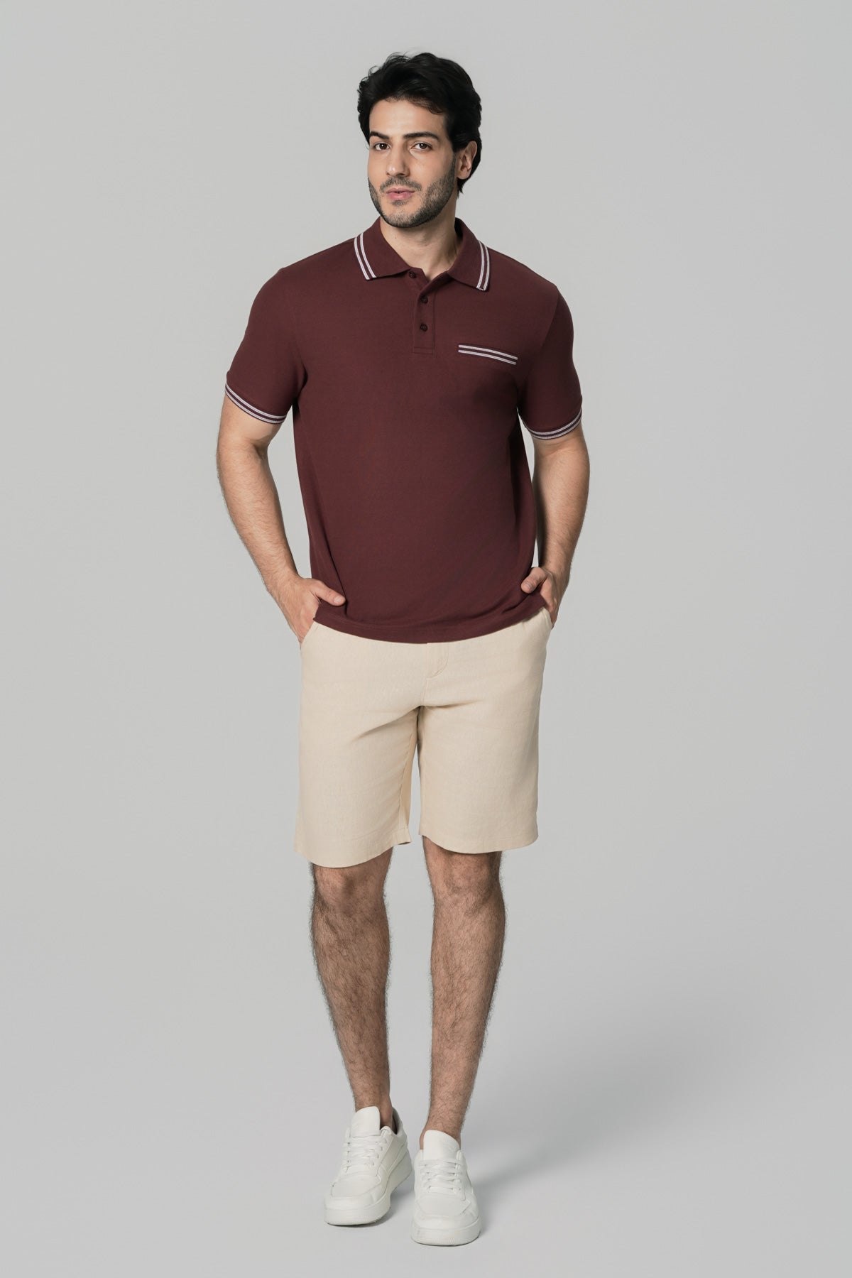 Polera Regular Hombre Café