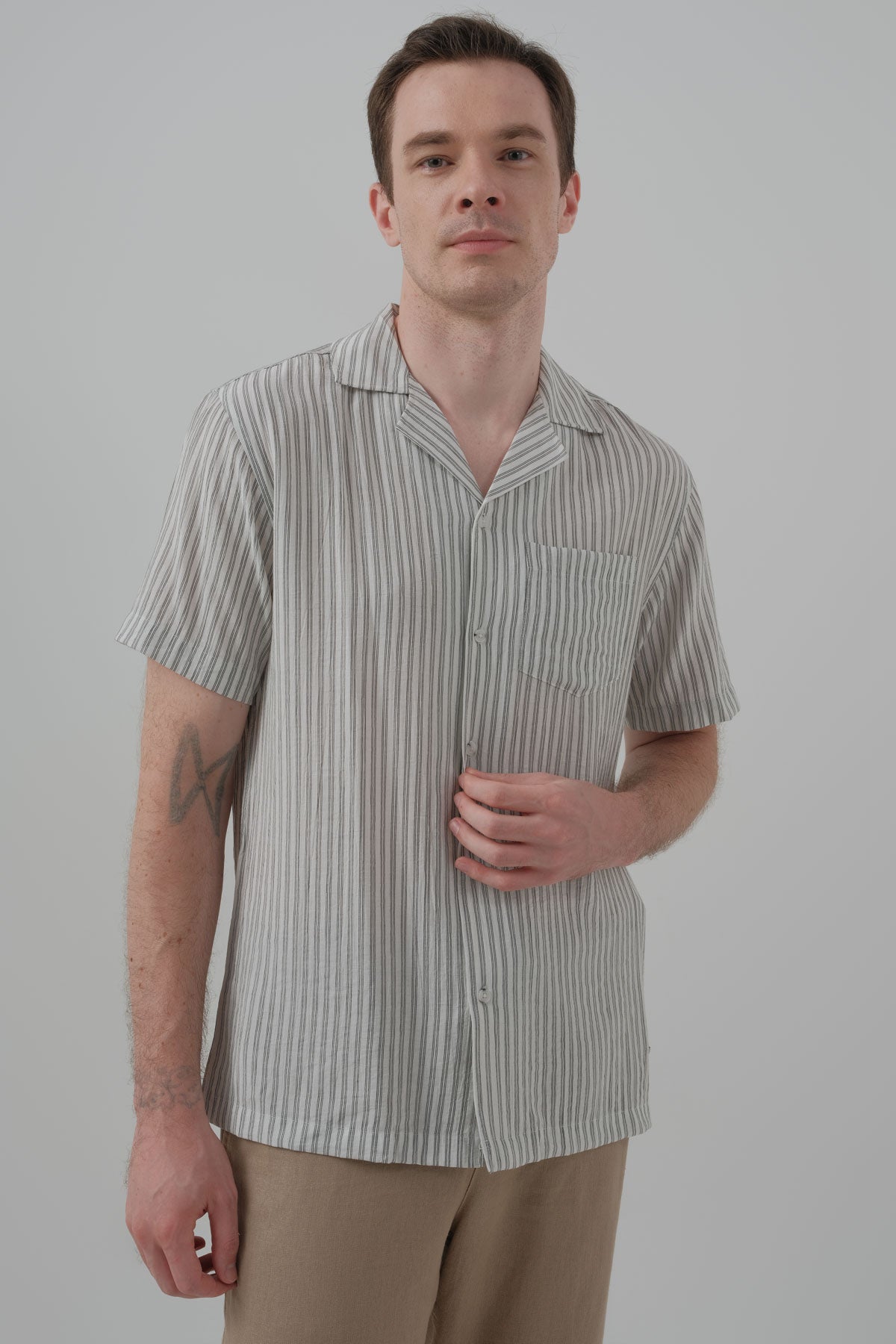 Camisa Regular Hombre Blanco