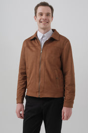 Chaqueta Regular Hombre Café