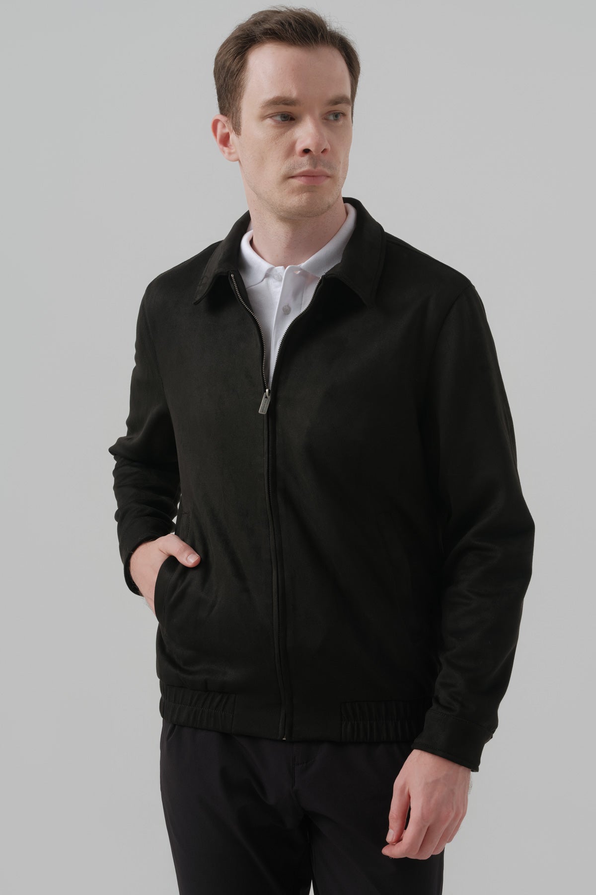 Chaqueta Regular Hombre Negro