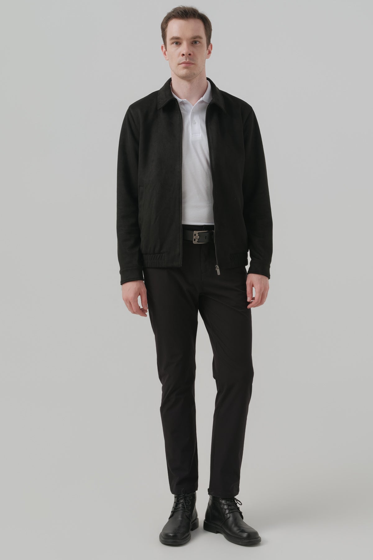 Chaqueta Regular Hombre Negro