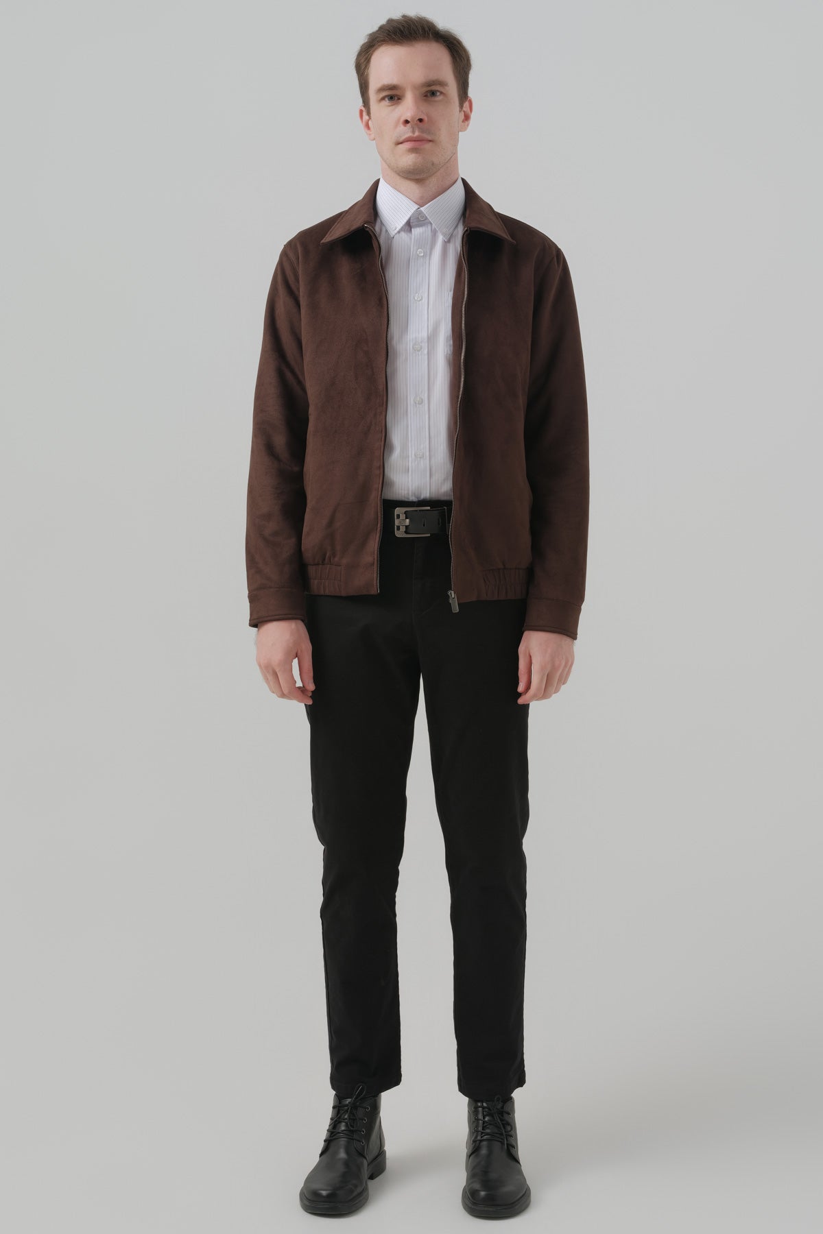 Chaqueta Regular Hombre Chocolate