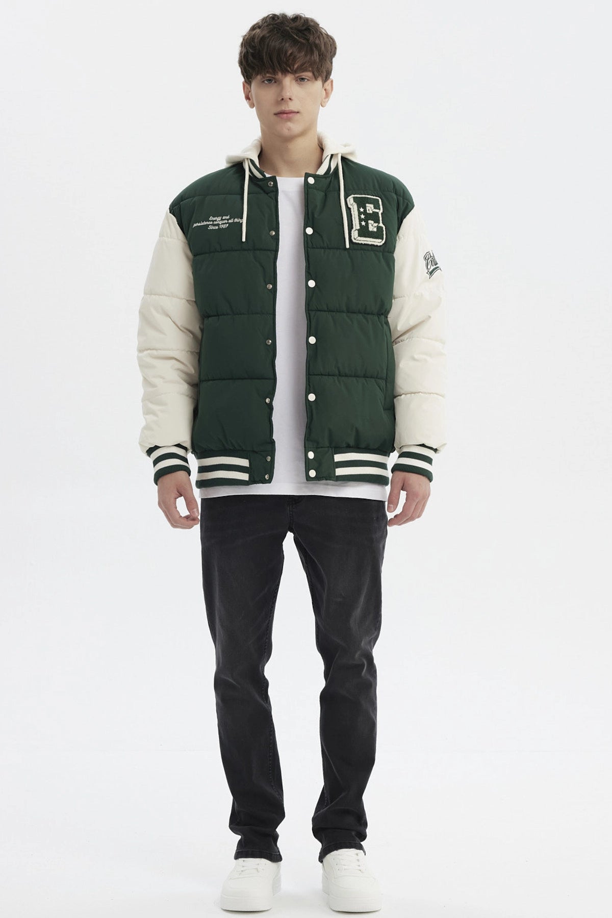 Parka Hombre Slim Verde