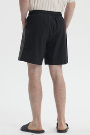 Short de Baño Hombre Liso Negro