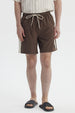 Short de Baño Hombre Liso Chocolate