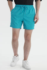 Short de Baño Hombre Liso Turquesa