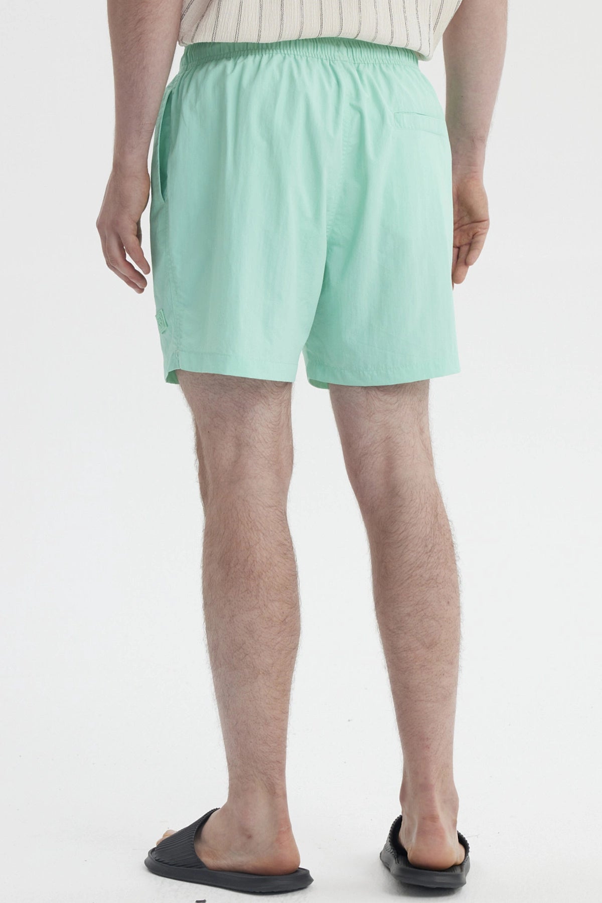 Short de Baño Hombre Liso Verde Agua
