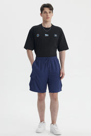 Bermuda Hombre Calce Recto Azul