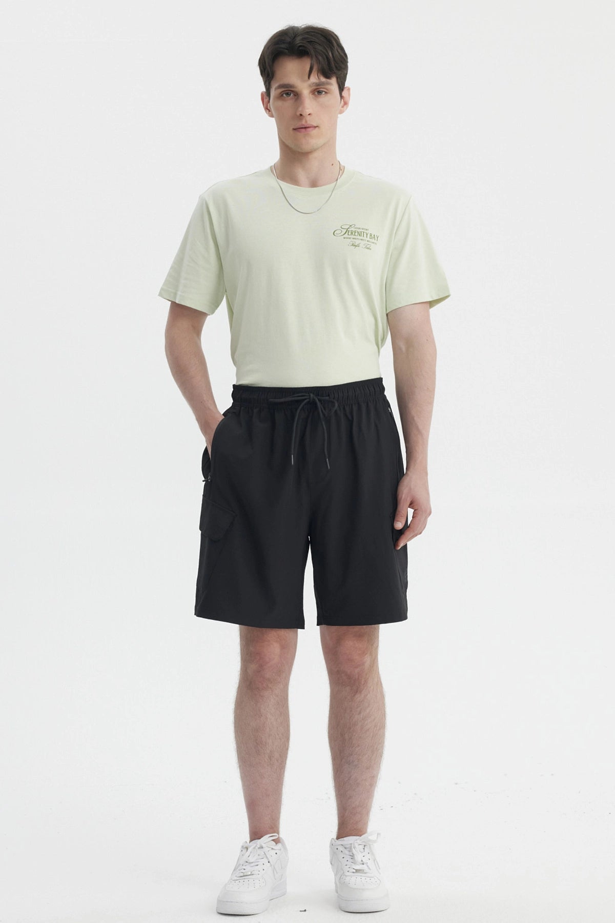 Bermuda Hombre Calce Recto Negro