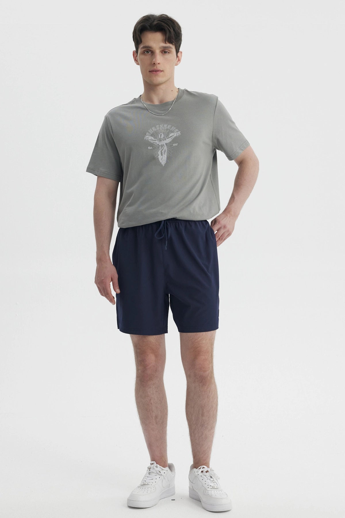 Bermuda Hombre Calce Recto Azul