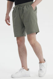 Bermuda Hombre Calce Recto Verde Militar