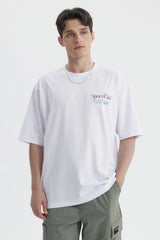 Polera Hombre Oversize Blanco