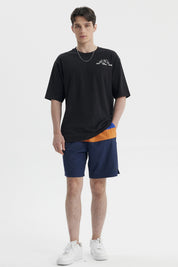 Short de Baño Hombre Liso Naranjo