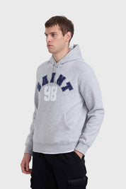 Polerón Hombre Hoodie Print Gris Melange