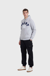 Polerón Hombre Hoodie Print Gris Melange
