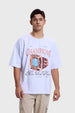 Polera Hombre Print Basketball Blanco