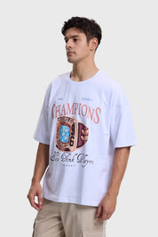 Polera Hombre Print Basketball Blanco