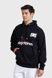 Polerón Hombre Hoodie Racing Negro