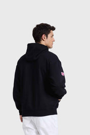 Polerón Hombre Hoodie Racing Negro