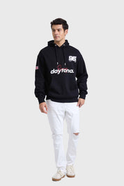 Polerón Hombre Hoodie Racing Negro