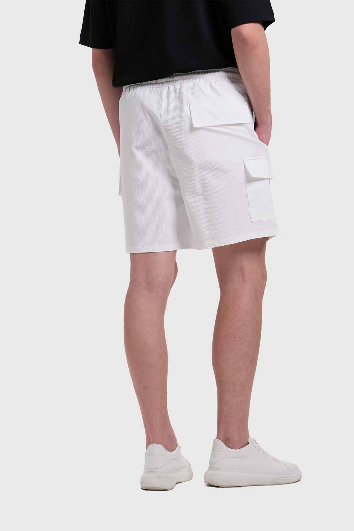 Bermuda Hombre Textura Blanco