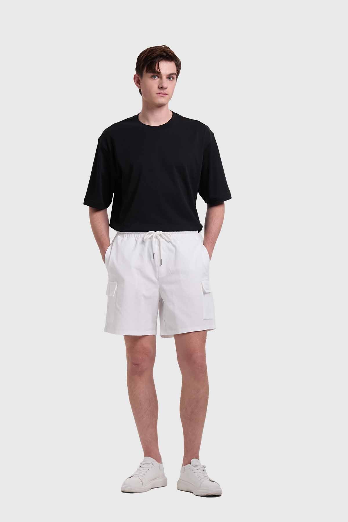 Bermuda Hombre Textura Blanco