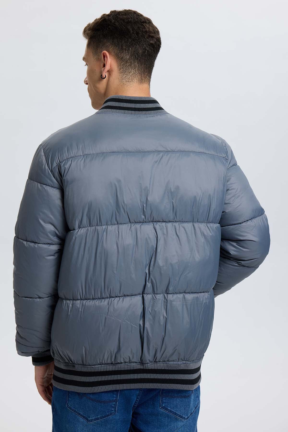 Chaqueta Hombre Bomber Gris