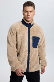 Polar Hombre Peludo Aplicación Taslán Beige