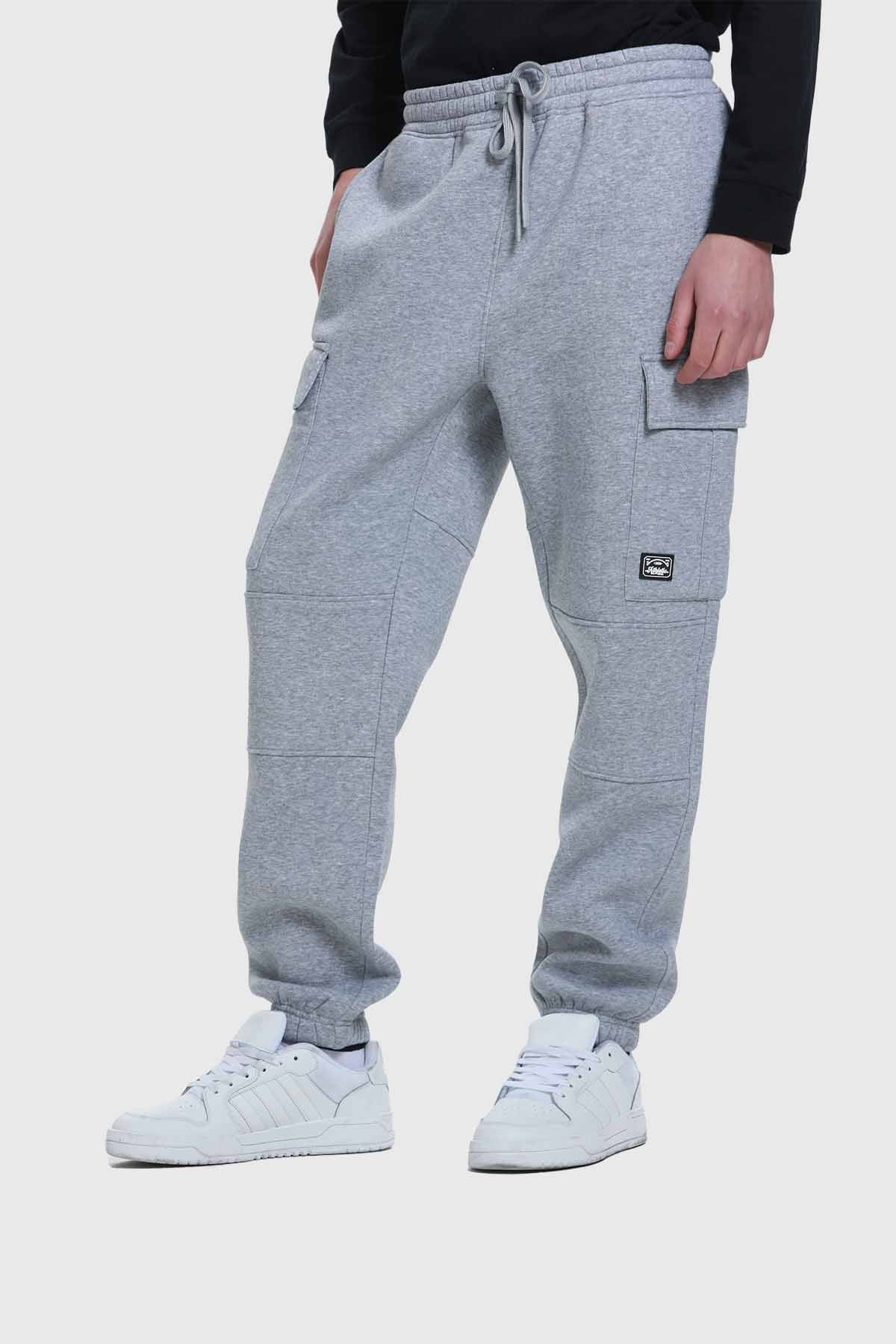Pantalón Buzo Hombre Jogger Cargo Gris