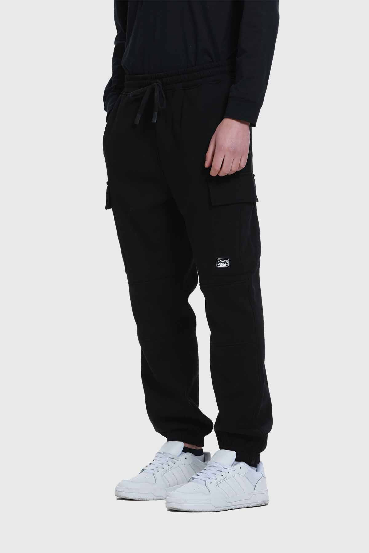 Pantalón Buzo Hombre Jogger Cargo Negro