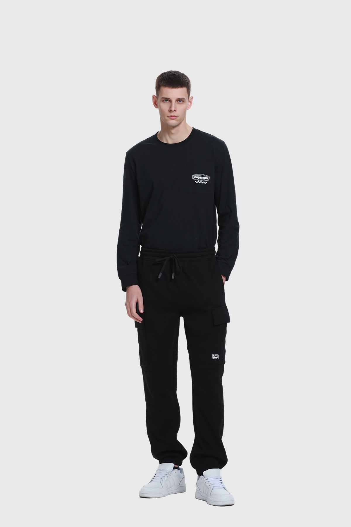 Pantalón Buzo Hombre Jogger Cargo Negro
