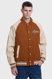 Chaqueta Hombre Varsity Beige
