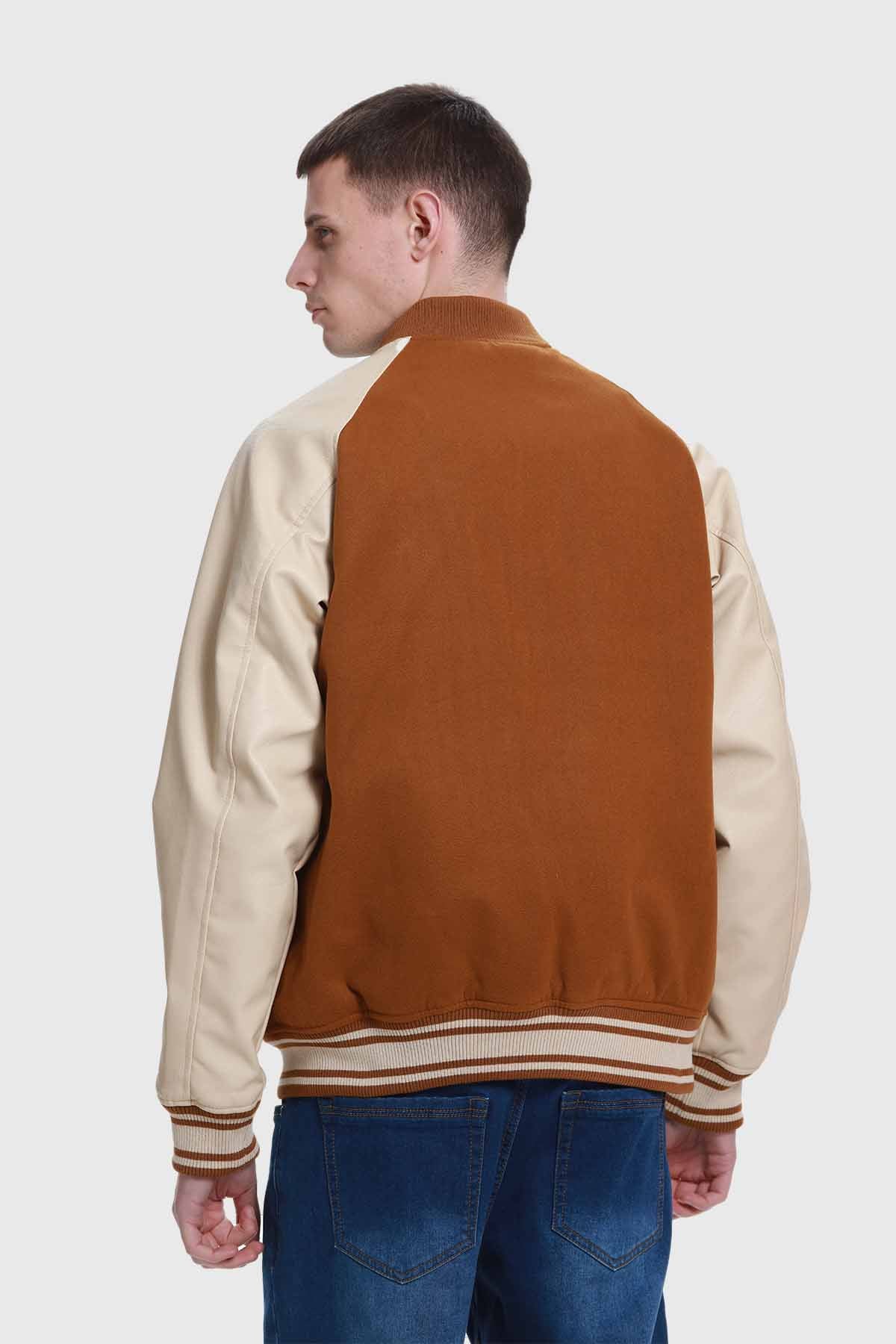 Chaqueta Hombre Varsity Beige