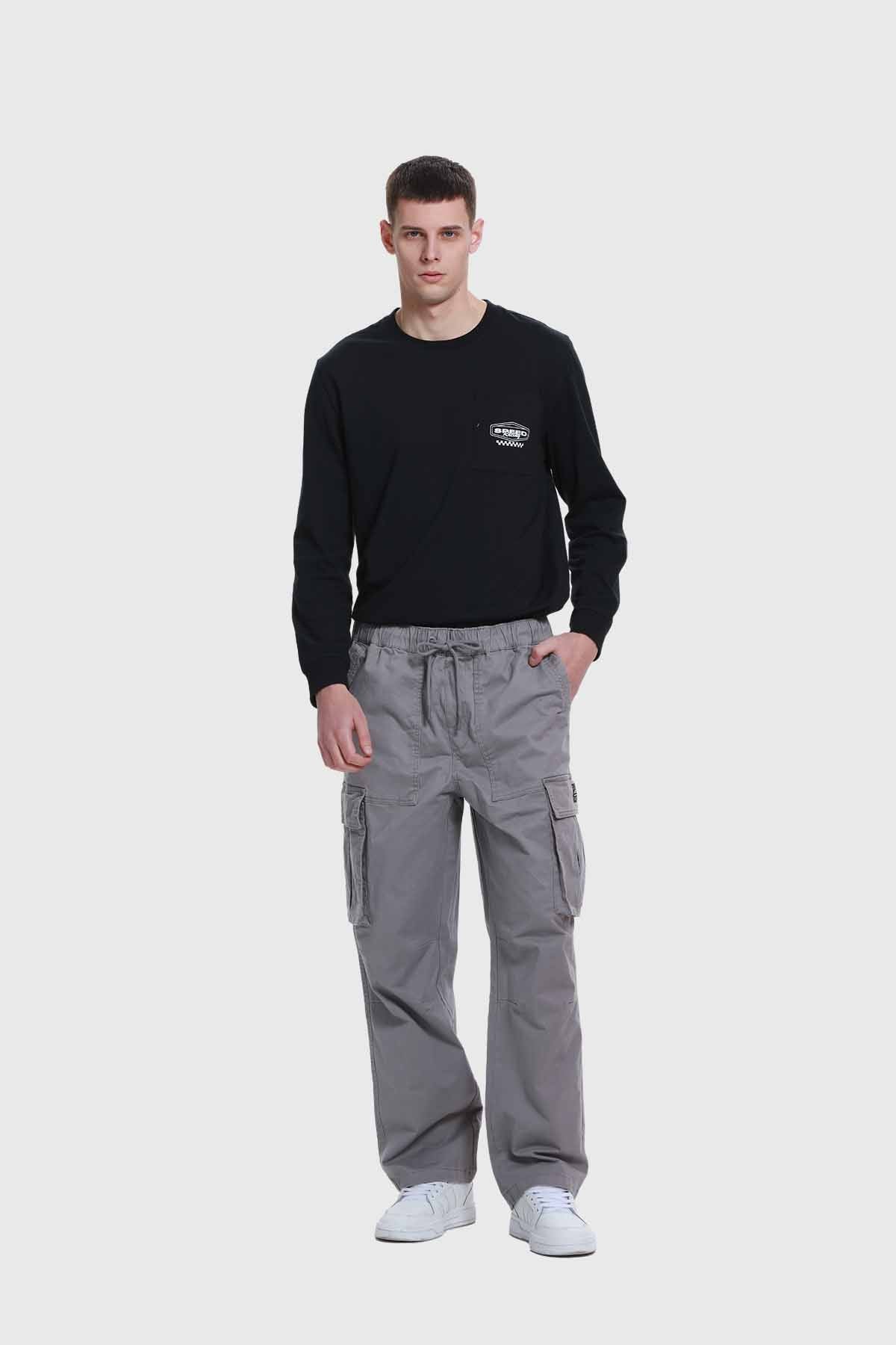 Pantalón Hombre Cargo Gris