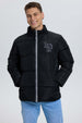 Parka Hombre Puffa Logo Negro
