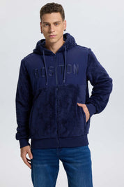 Polar Hombre Bordado Azul