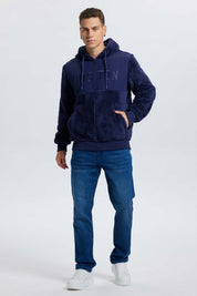 Polar Hombre Bordado Azul