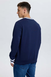Polerón Hombre College Azul